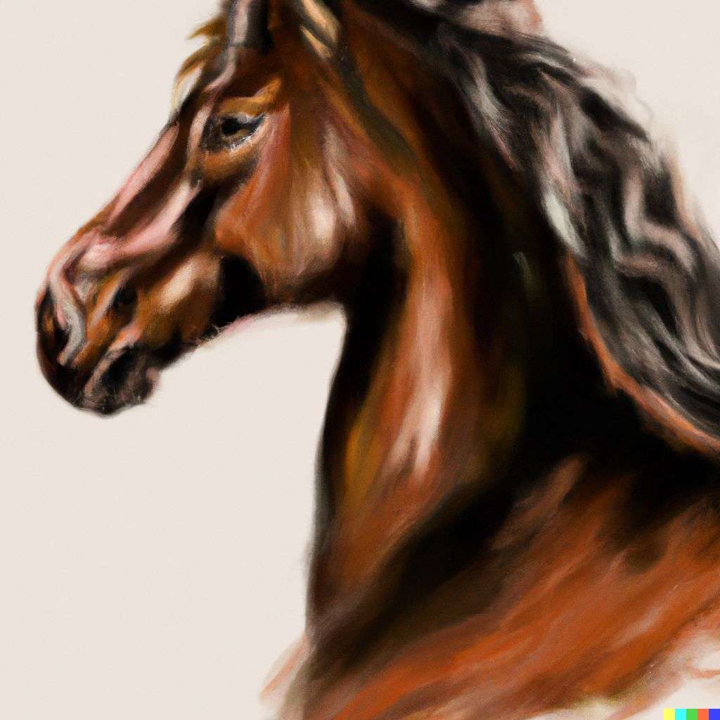 a horse, digital art created in Procreate